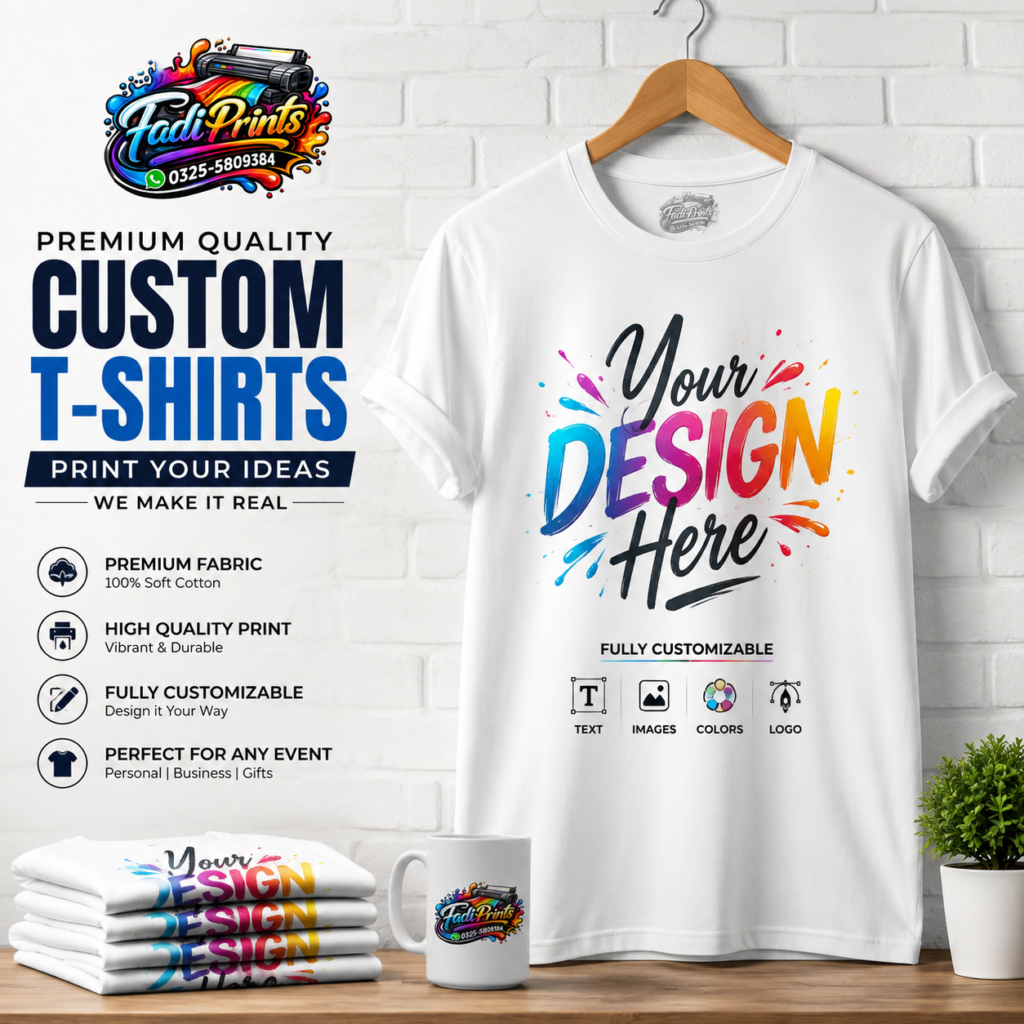 Custom Printed T-Shirt – Personalized T-Shirts for Events, Birthdays & Special Occasions