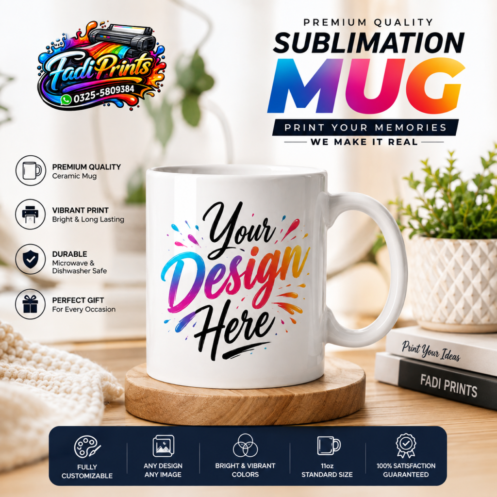 Custom White Mug – Personalized Sublimation Coffee Mug