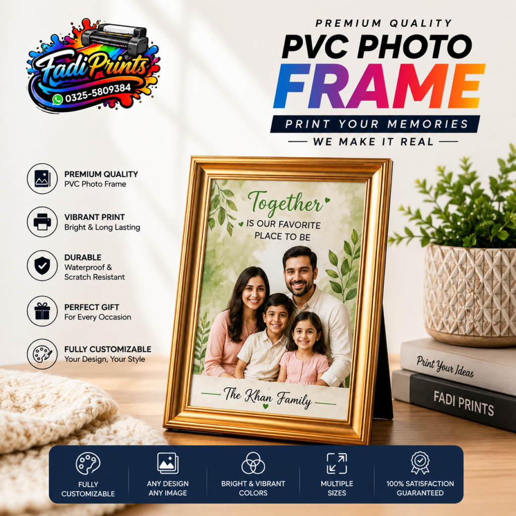 Custom PVC Photo Frame – Personalized Wall & Table Display Frame